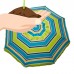 7ft Tilt Outdoor Aluminum Beach Umbrella for Home Patio Sun Shade - Green   
